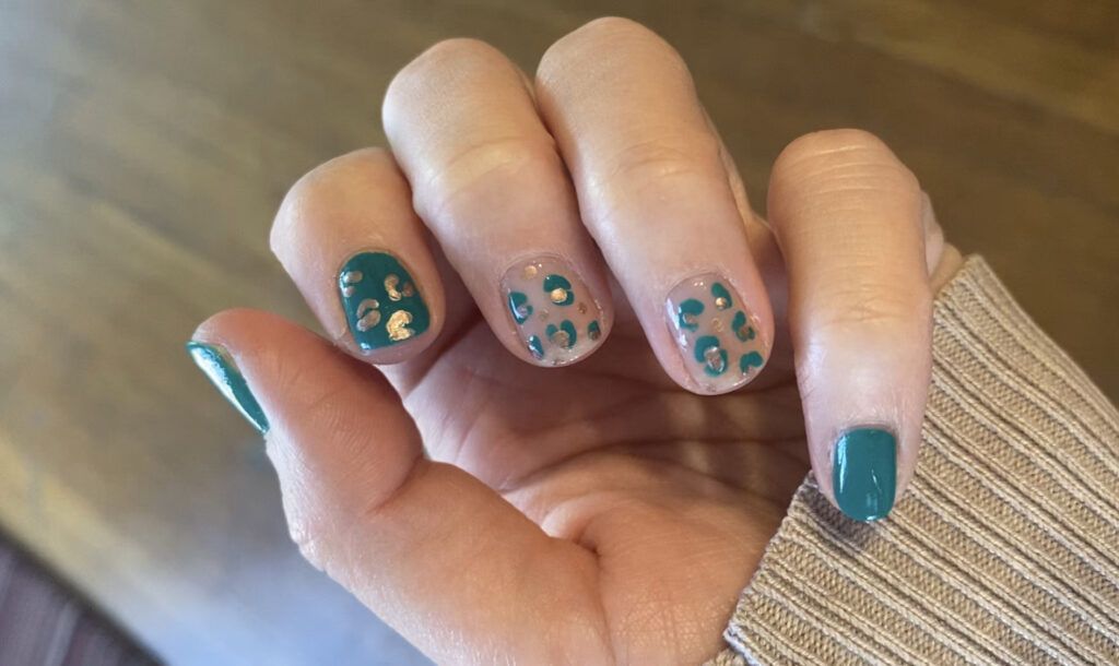 Green Leopard Print Nails Tutorial